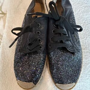 Elegant Black Glitter Women's Shoes